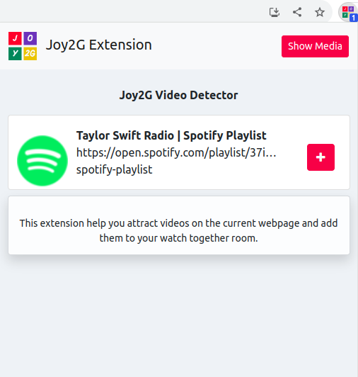 Joy2g Extension for Spotify